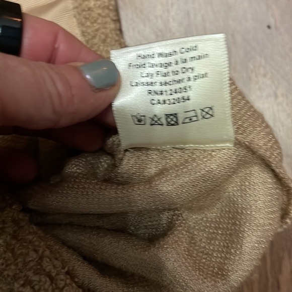 ANTHROPOLOGIE Saturday/Sunday Victoria Tan Sherpa Wide Leg Pants SHIPS SAME DAY - Picture 5 of 7